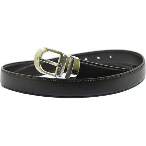 Giorgio Brutini Black Genuine Leather Belt